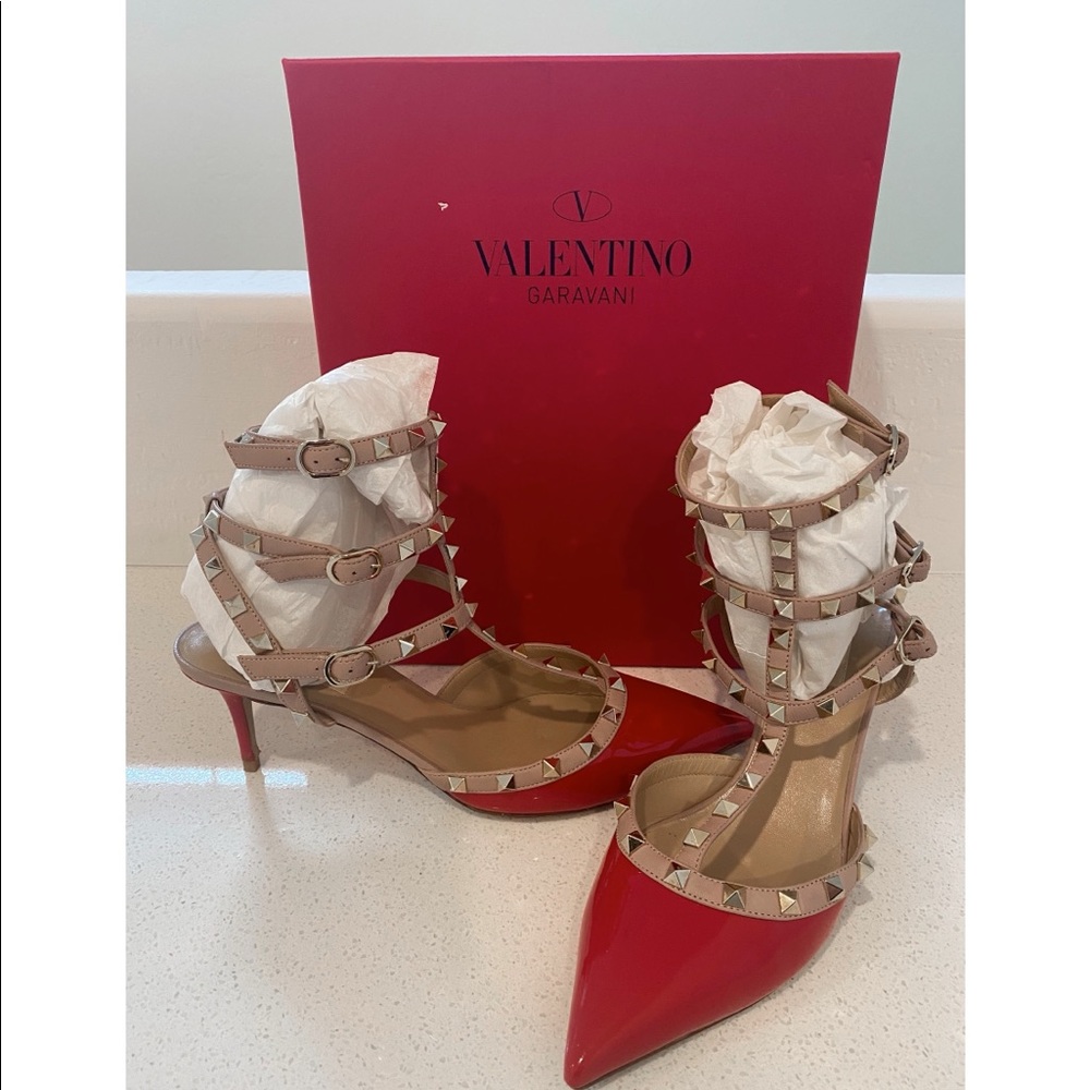 Valentino rock studs in red size 41